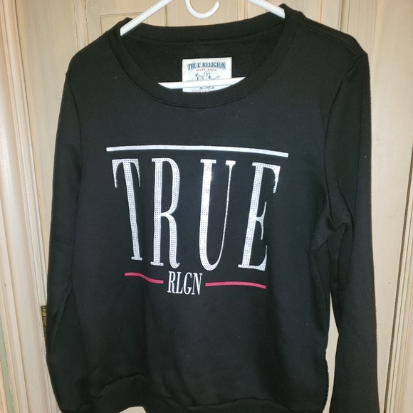True Religion Tops - True Religion beaded sweatshirt misses sz L